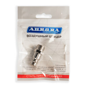 Штуцер папа с наружной резьбой 1/4М, никелированная сталь, уп. 1шт