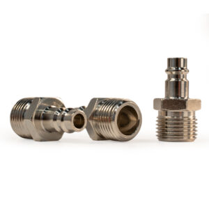 Штуцер папа с наружной резьбой 1/2M, никелированная сталь, 50шт