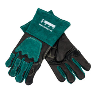 Краги сварочные КЕДР КС-20 ПРЕМИУМ, (M), черно-зеленые