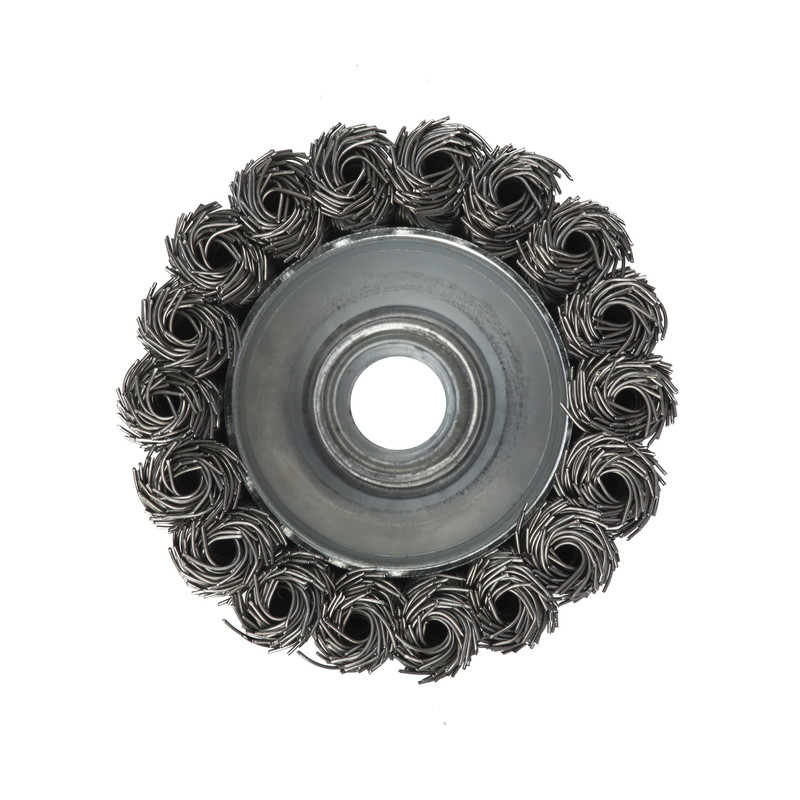 Щетка чашечная, жгутовая для УШМ № 516 (80 мм; M14х2; SS 0.5 нерж.), RPM 8500, ТМ ПрофОснастка — изображение 2