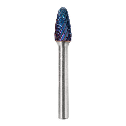 Борфреза тв. сплав № 756, форма F, 12*25*70/хв.6 мм, UC NANO BLUE, ТМ ПрофОснастка