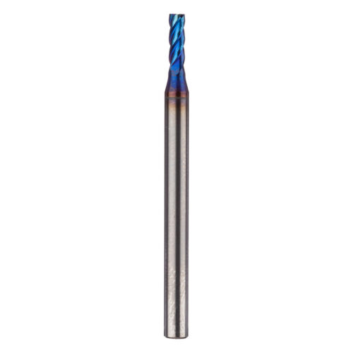 Фреза концевая тв. сплав 4Z № 153, (2/3*6*38 мм) HRC65, Nano Blue, плоская без фаски 35°, ТМ ПрофОснастка