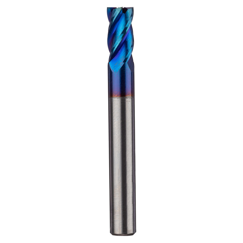Фреза концевая тв. сплав 4Z № 164, (6/6*12*50 мм) HRC65, Nano Blue, плоская без фаски 35°, ТМ ПрофОснастка